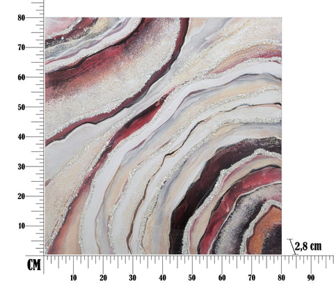 Tableau abstrait cadre en bois couleurs brillantes