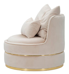 ARMCHAIR PARIS SPACE CREMA/GOLD CM Ø 84X72