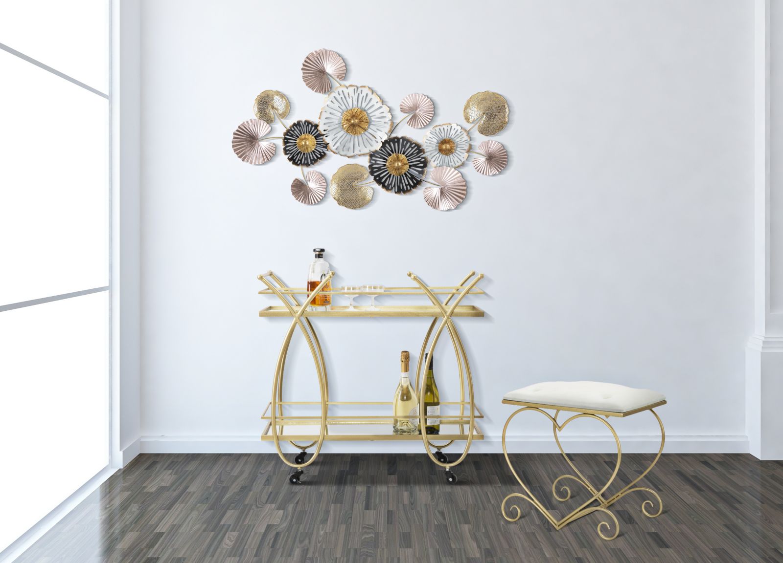STOOL HEART CREMA CM 50X37,5X51,5