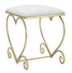 STOOL HEART CREMA CM 50X37,5X51,5