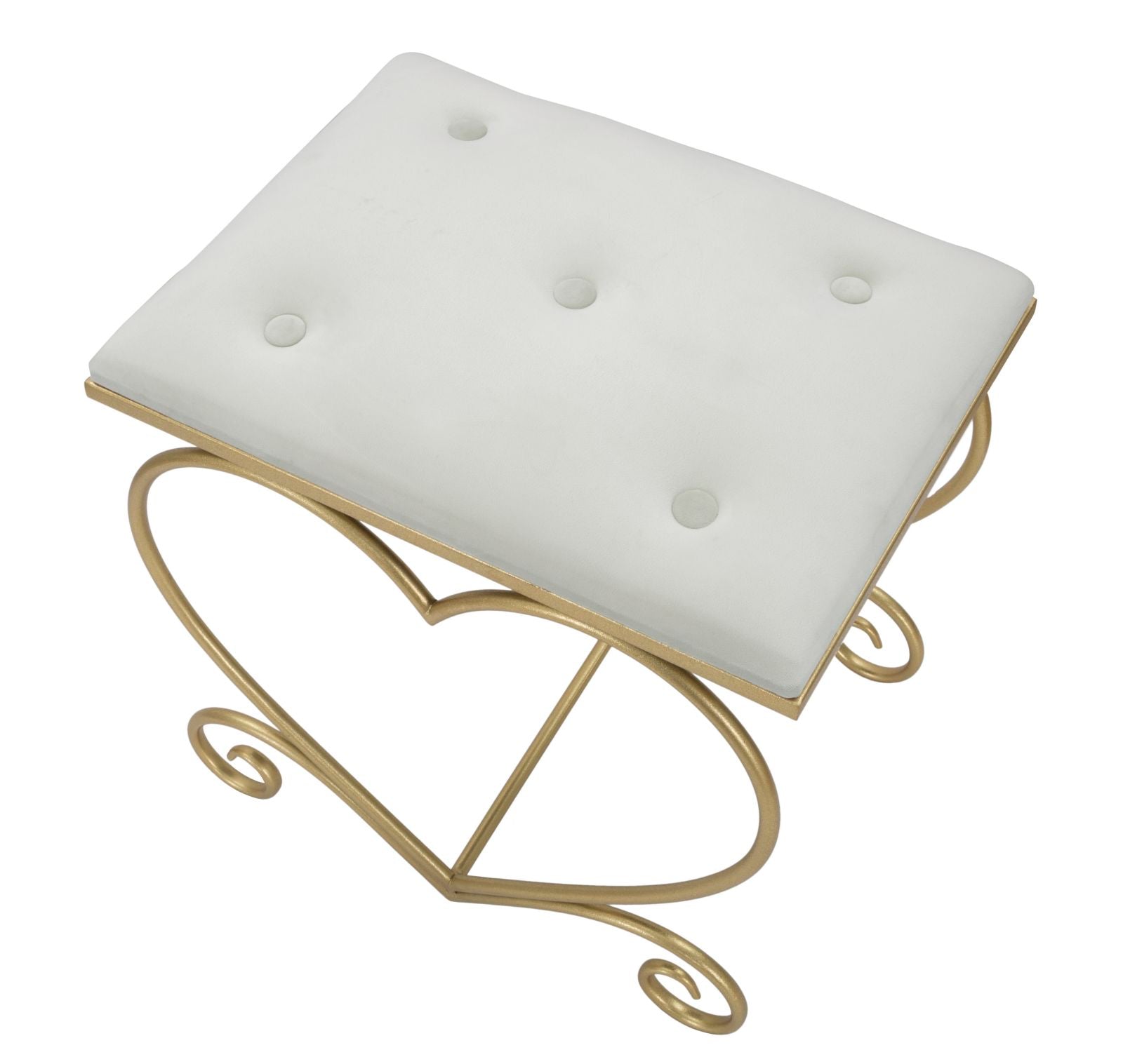 STOOL HEART CREMA CM 50X37,5X51,5
