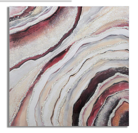Tableau abstrait cadre en bois couleurs brillantes