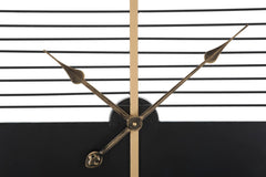 Horloge murale ronde Glam Stick Noir et Doré