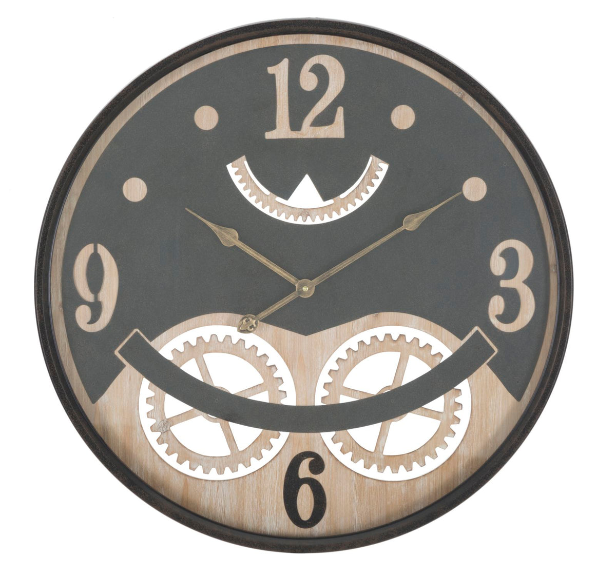 Horloge murale ronde décorations engrenages