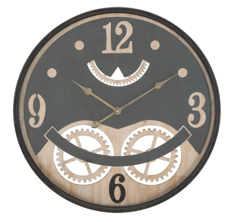 Horloge murale ronde décorations engrenages
