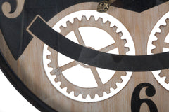 Horloge murale ronde décorations engrenages