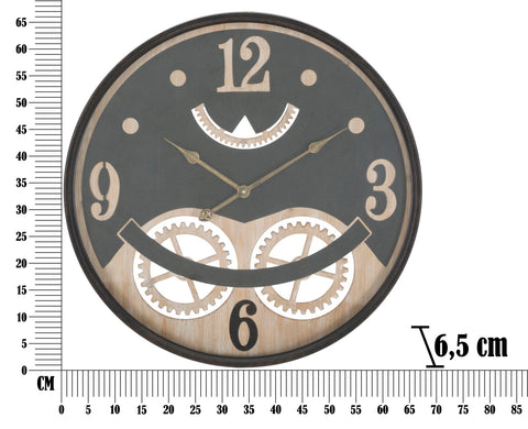 Horloge murale ronde décorations engrenages