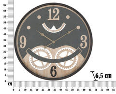 Horloge murale ronde décorations engrenages