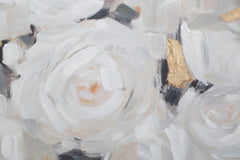HANDMADE WALL PAINTING WHITE FLOWER -B- CM 90X3,7X90
