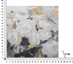 HANDMADE WALL PAINTING WHITE FLOWER -B- CM 90X3,7X90
