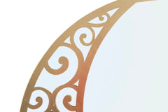 Miroir mural rond Luna Métal Doré