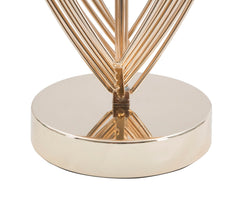 Lampe de table métal doré abat-jour tissu noir