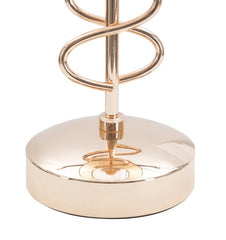 Lampe de table métal doré abat-jour tissu noir