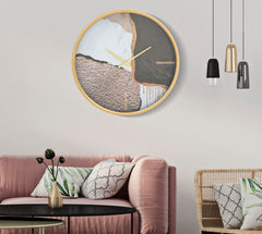 Horloge murale ronde design abstrait contemporain
