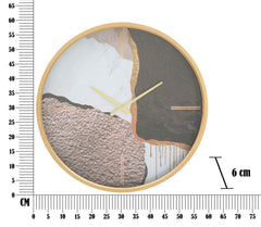 Horloge murale ronde design abstrait contemporain