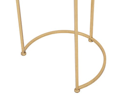 Table ronde Coppia Métal Doré plateau en Verre
