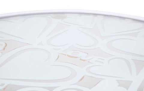 Tables rondes Harts métal blanc et verre