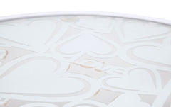 Tables rondes Harts métal blanc et verre