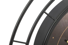Horloge murale ronde noir et or