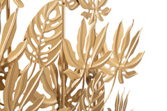 Sculpture feuilles métal doré