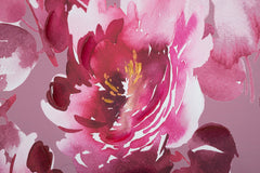 Impression sur toile cadre en bois floral couleurs vives