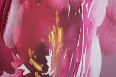 Impression sur toile cadre en bois floral couleurs vives