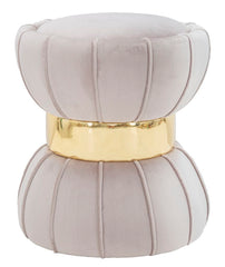 STOOL FLOWER GREY CM Ø 40X44