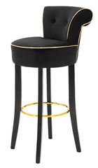 TABOURET DE BAR LUXY NOIR CM 46X48X96