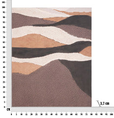Peinture murale abstraite Darky toile encadrée en bois colores chaudes