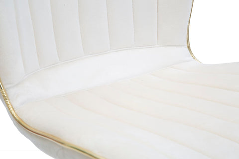 Chaise rembourrée Crème modèle Paris finition dorée set de 2 pcs