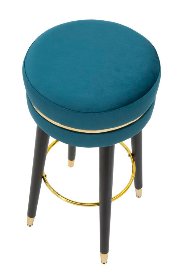 BAR STOOL PARIS TEAL/GOLD CM Ø 35X74