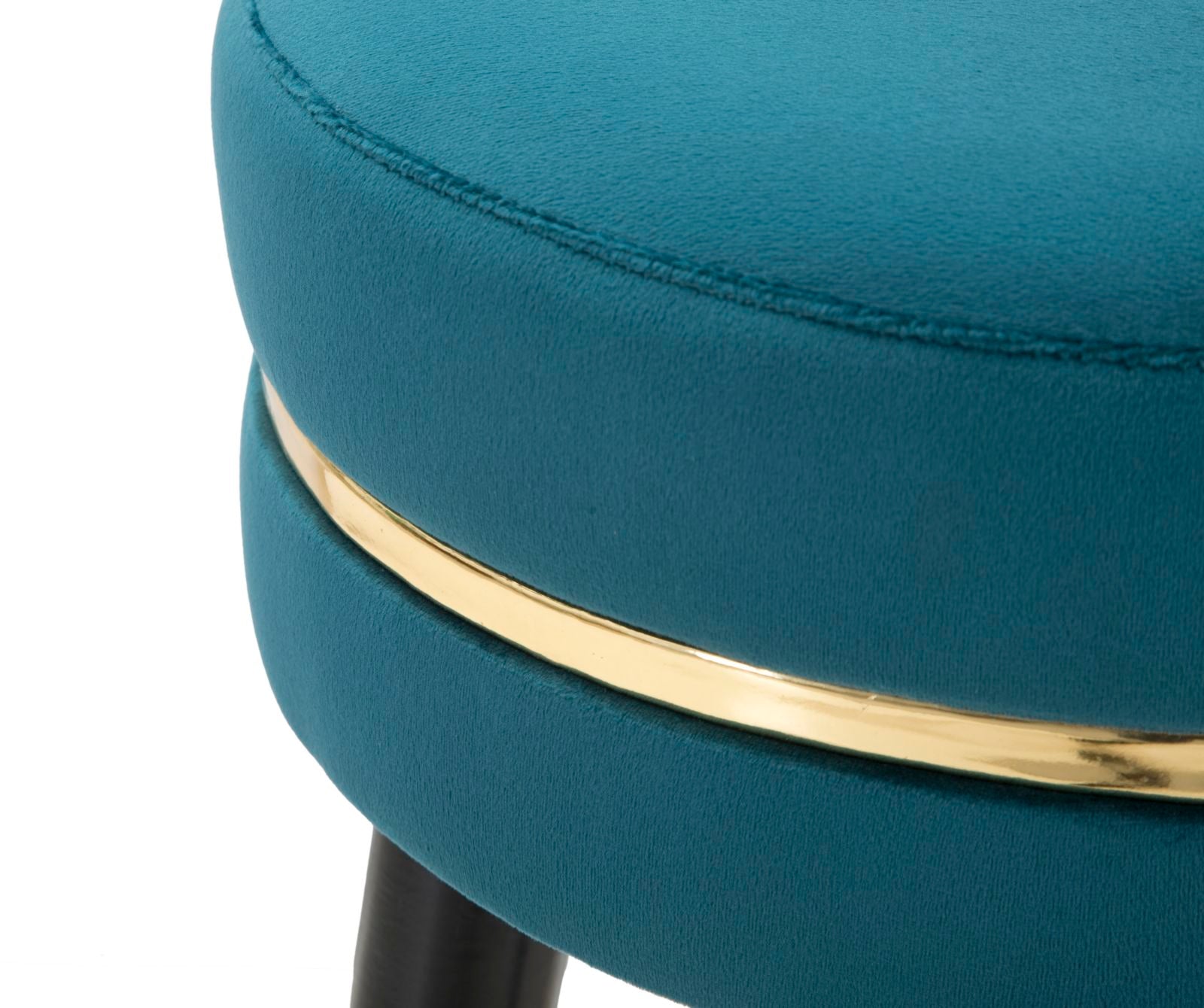 BAR STOOL PARIS TEAL/GOLD CM Ø 35X74