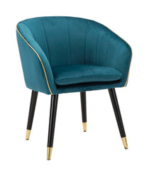 ARMCHAIR PARIS TEAL/GOLD CM 62X58X78