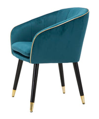 ARMCHAIR PARIS TEAL/GOLD CM 62X58X78