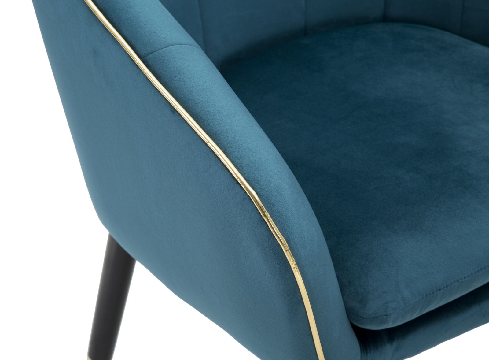 ARMCHAIR PARIS TEAL/GOLD CM 62X58X78