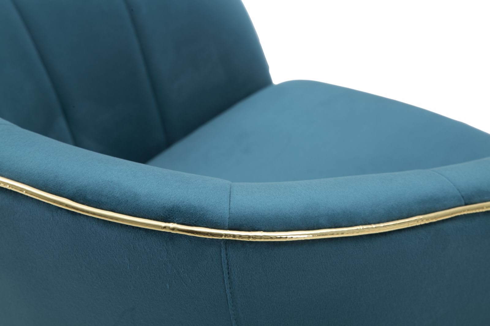 ARMCHAIR PARIS TEAL/GOLD CM 62X58X78