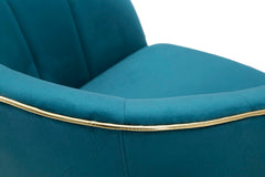 ARMCHAIR PARIS TEAL/GOLD CM 62X58X78