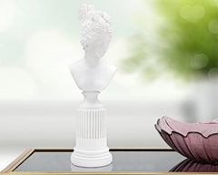 Sculpture Femme sur Colonne Blanc