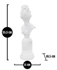 Sculpture Femme sur Colonne Blanc