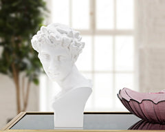 Sculpture tête masculine Renaissance Florentine Blanc