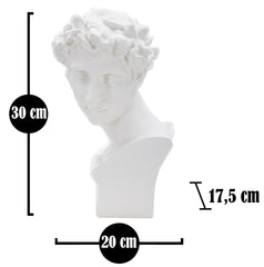 Sculpture tête masculine Renaissance Florentine Blanc