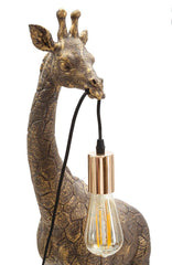 Lampe de table Girafe résine dorée