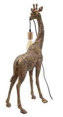 Lampe de table Girafe résine dorée