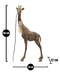 Lampe de table Girafe résine dorée