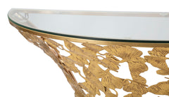 CONSOLE MURALE FEUILLES CM 120X40,5X37,2