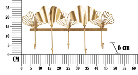 WALL HANGER 5 LEAVES CM 49,5X6X26,3
