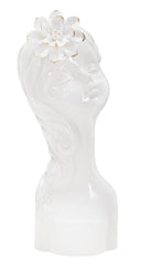 Vase en forme de buste Fille Céramique Blanc avec Fleur