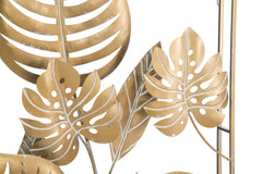 Panneau mural décoratif 3D en métal doré Jungle