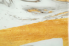 Panneau mural décoratif en verre cadre métal doré