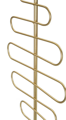 Candelabros de metal dorado Alid 2 piezas líneas sinuosas